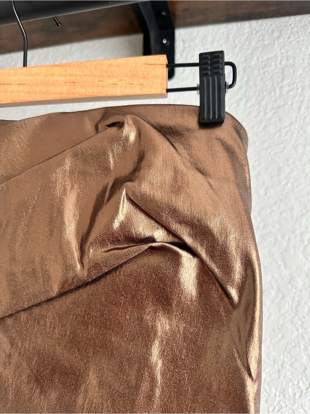 Zara Metallic Bronze Strapless Ruched Top Medium NWT - Picture 3 of 6